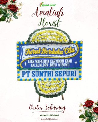 Papan Bunga Duka di Pagar Merbau